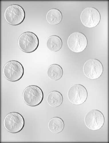 Gold Coins Chocolate Mould - Click Image to Close